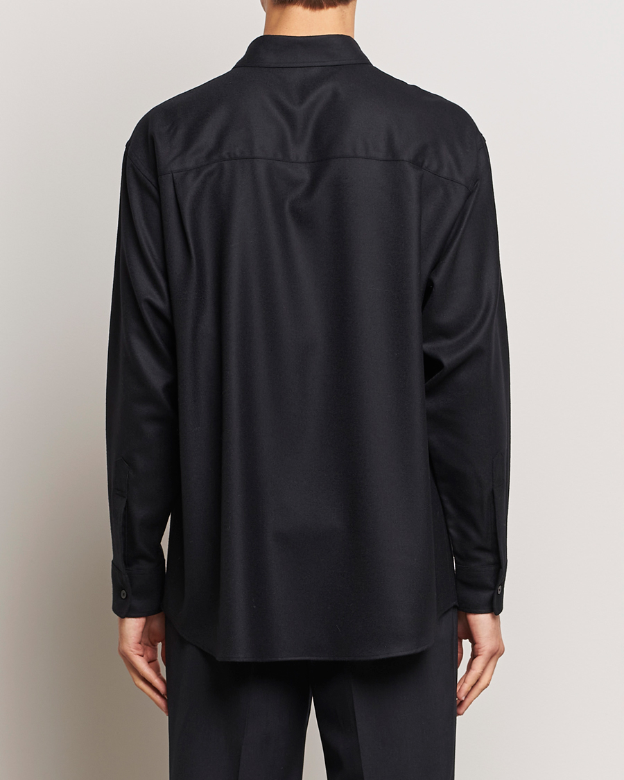 Herre | Skjorter | Auralee | Super Light Wool Shirt Black