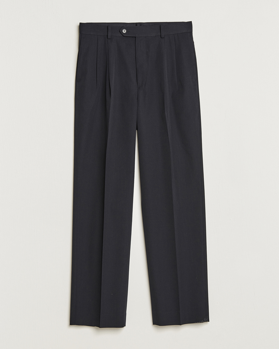 Herre | Bukser | Auralee | Wool Gabardine Slacks Black