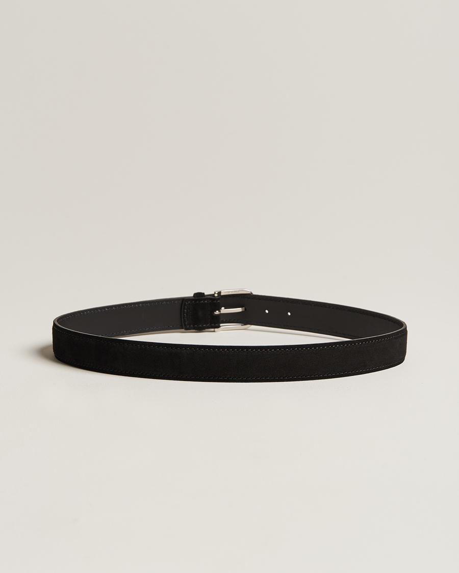 Herre | | Orciani | Suede Belt 3,5 cm Black