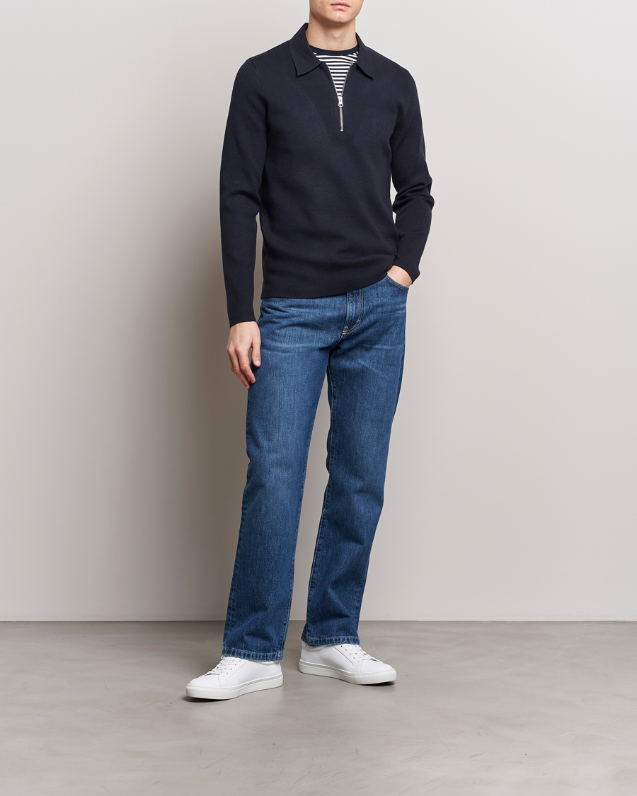 Herre | Gensere | Samsøe Samsøe | Guna Half Zip Sky Captain
