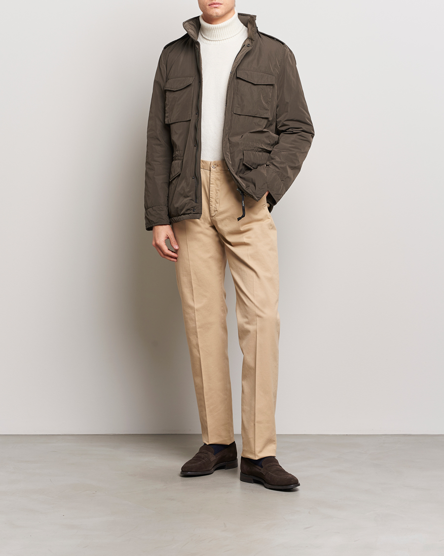 Herre | Bukser | Incotex | Straight Fit Cotton Chinos Light Beige