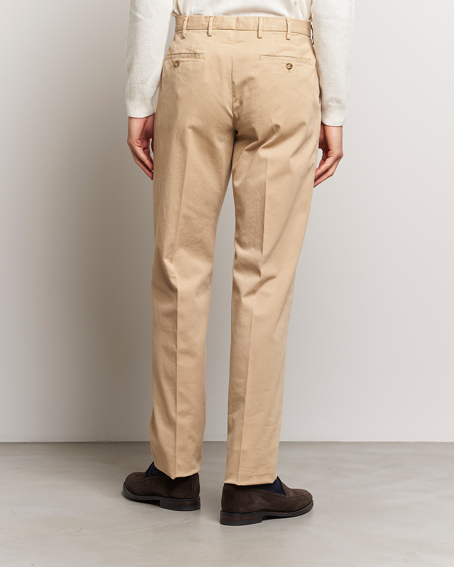 Herre | Bukser | Incotex | Straight Fit Cotton Chinos Light Beige