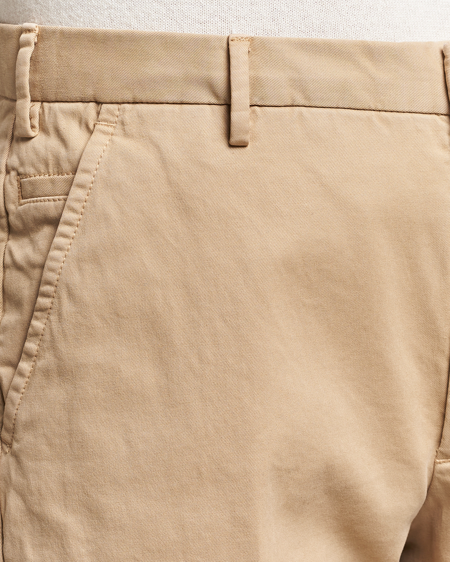 Herre | Bukser | Incotex | Straight Fit Cotton Chinos Light Beige