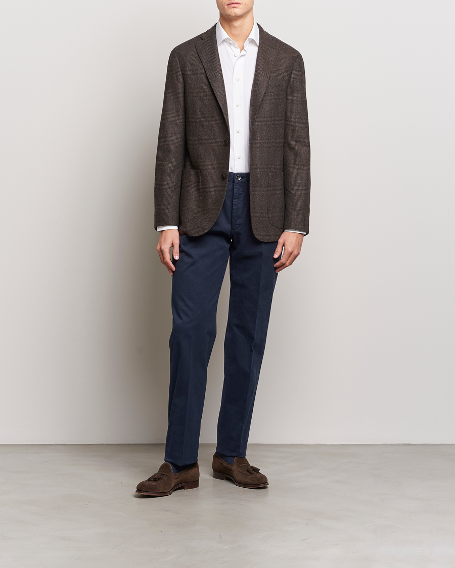 Herre | Bukser | Incotex | Straight Fit Cotton Chinos Navy