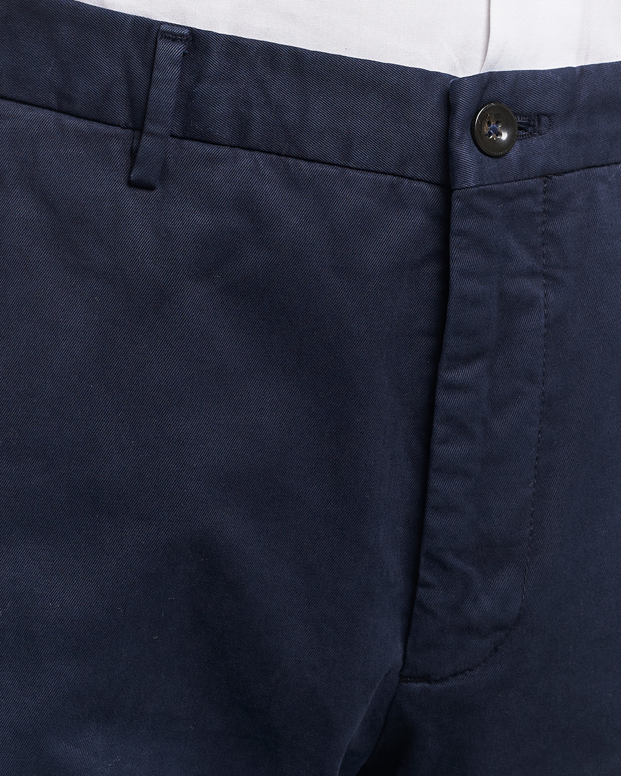 Herre | Bukser | Incotex | Straight Fit Cotton Chinos Navy