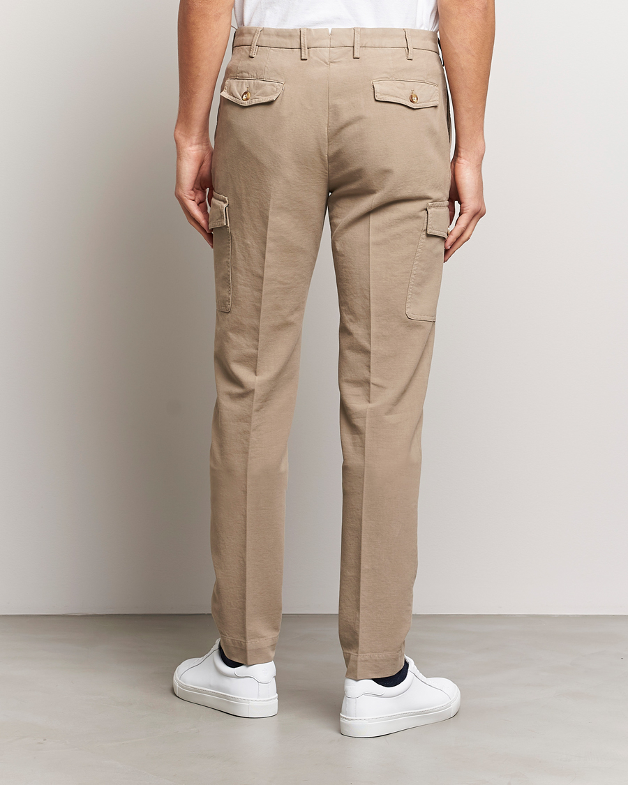 Herre | Bukser | Incotex | Slim Fit Cotton Cargo Pocket Trousers Beige