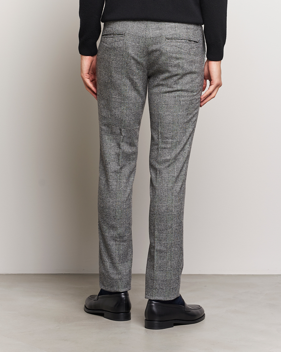 Herre | Bukser | Incotex | Slim Fit Prince Of Wales Check Pants Grey