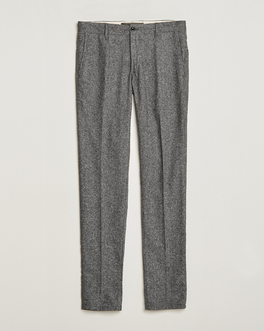 Herre | | Incotex | Slim Fit Washed Wool/Silk Slacks Grey Melange