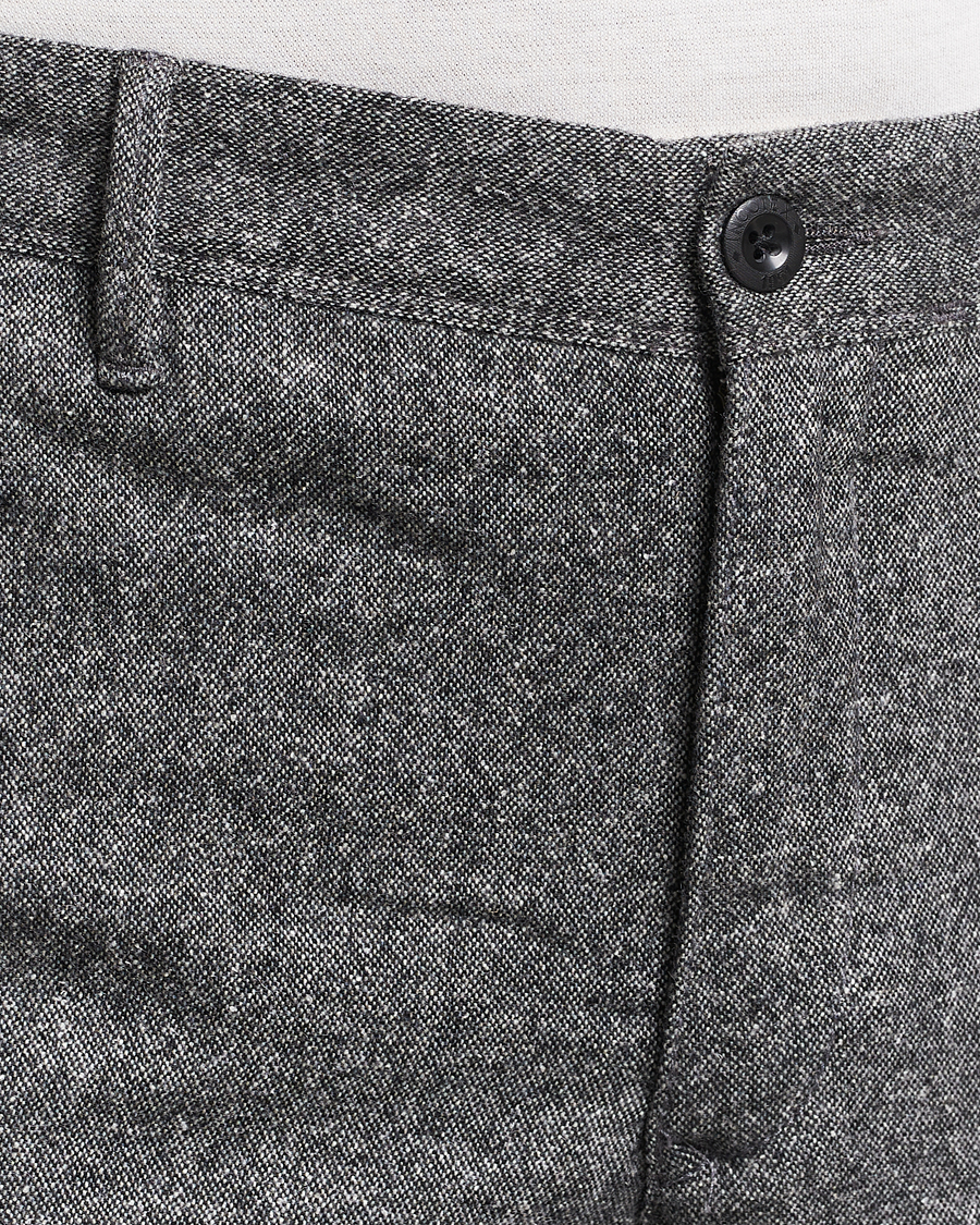 Herre | Bukser | Incotex | Slim Fit Washed Wool/Silk Slacks Grey Melange