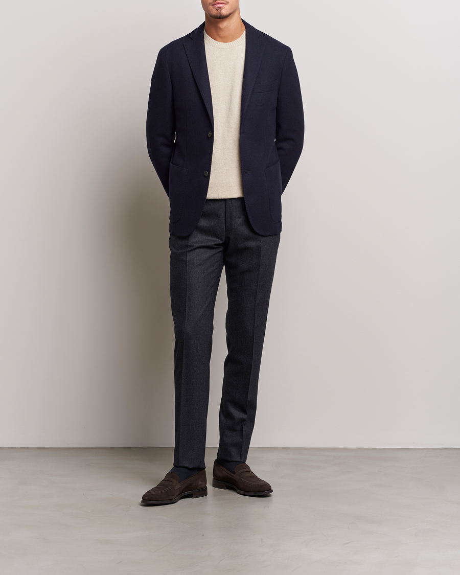 Herre | Dressjakker | Incotex | Montedoro Unconstructed Wool/Cashmere Blazer Navy