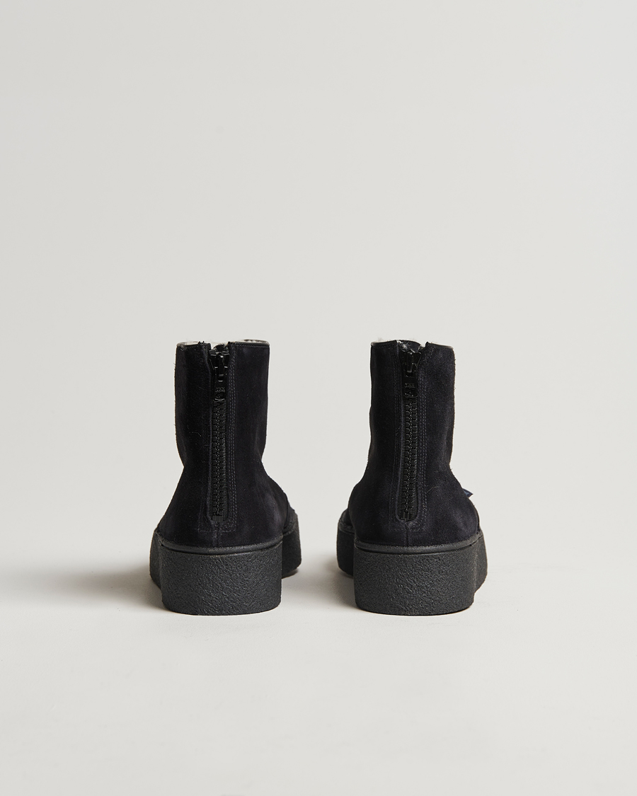 Herre | Sanders Sherling Lined Suede Curling Boot Black | Sanders | Sherling Lined Suede Curling Boot Black