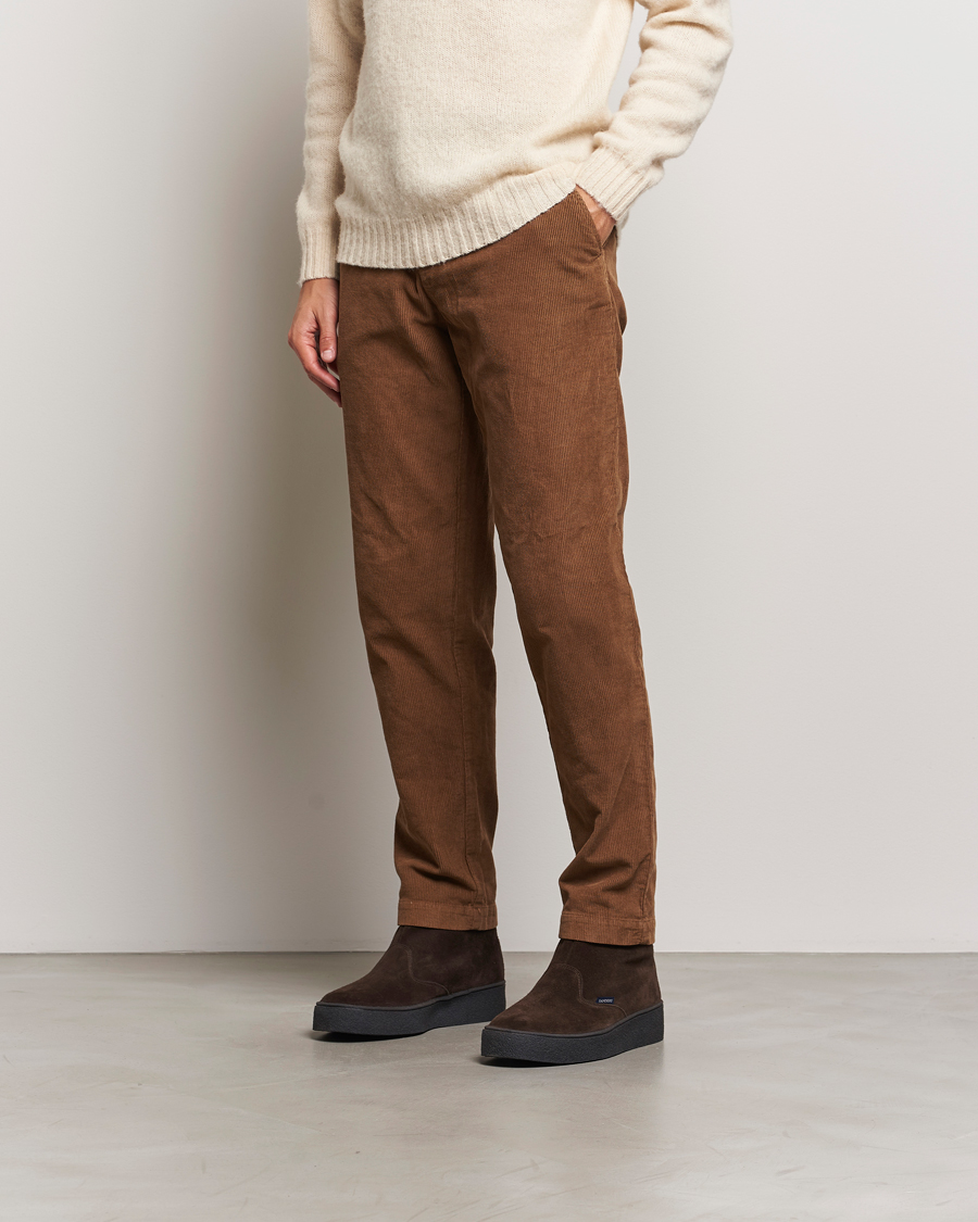 Herre | Støvler | Sanders | Sherling Lined Suede Curling Boot Chocolate