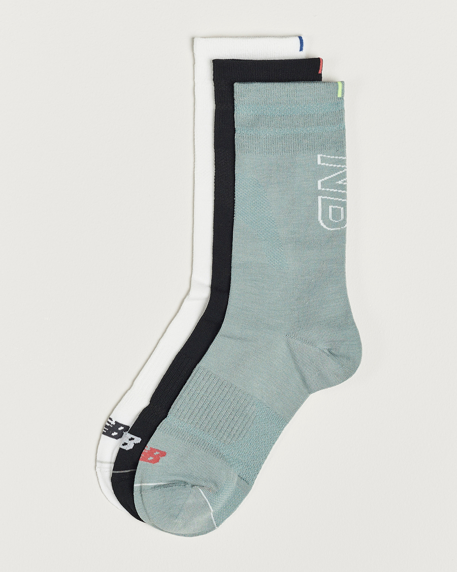 Herre | Undertøy | New Balance Running | 3-Pack Accelerate Running Socks Black/Green/White