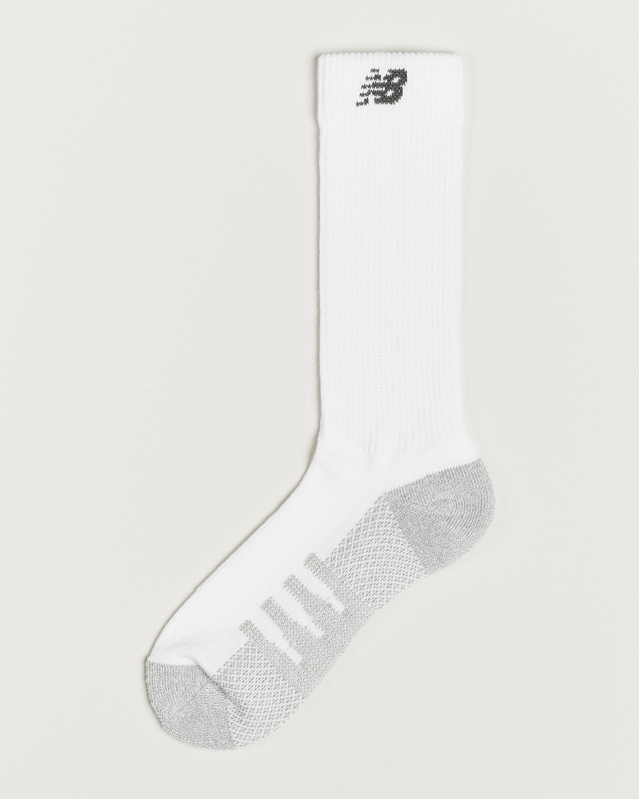 Herre | Sokker | New Balance Running | 2-Pack Coolmax Crew Socks White
