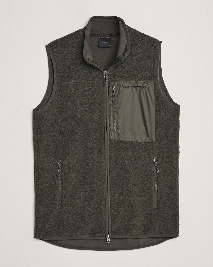 Herre | Vester | Peak Performance | Pile Vest Olive Extreme