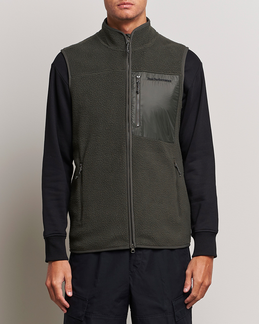 Herre | Vester | Peak Performance | Pile Vest Olive Extreme