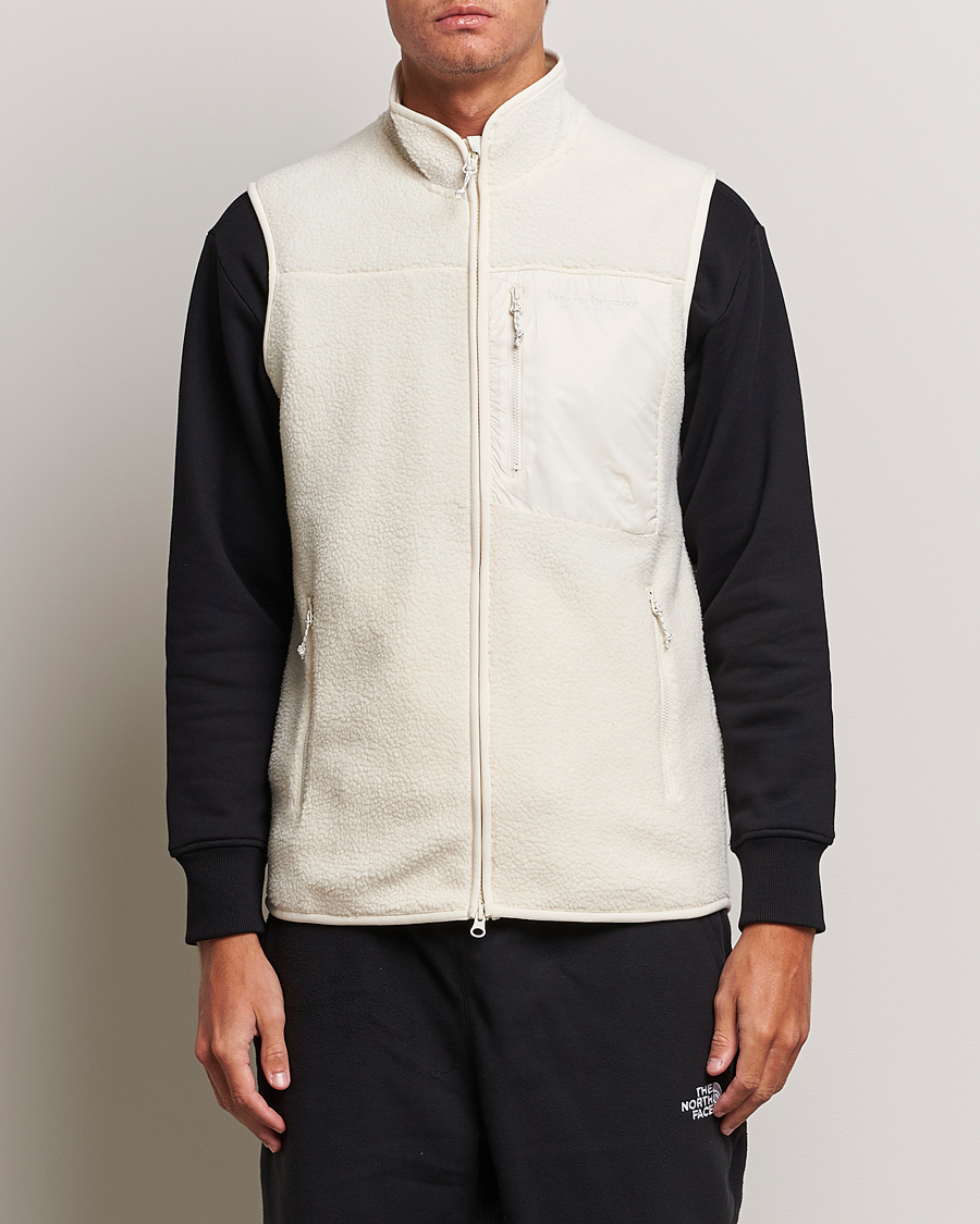 Herre | Fleecevester | Peak Performance | Pile Vest Vintage White