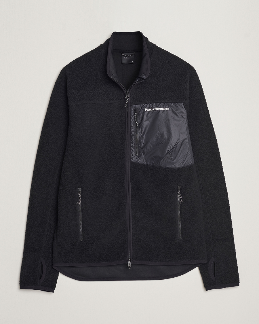 Herre | Gensere | Peak Performance | Pile Full Zip Black