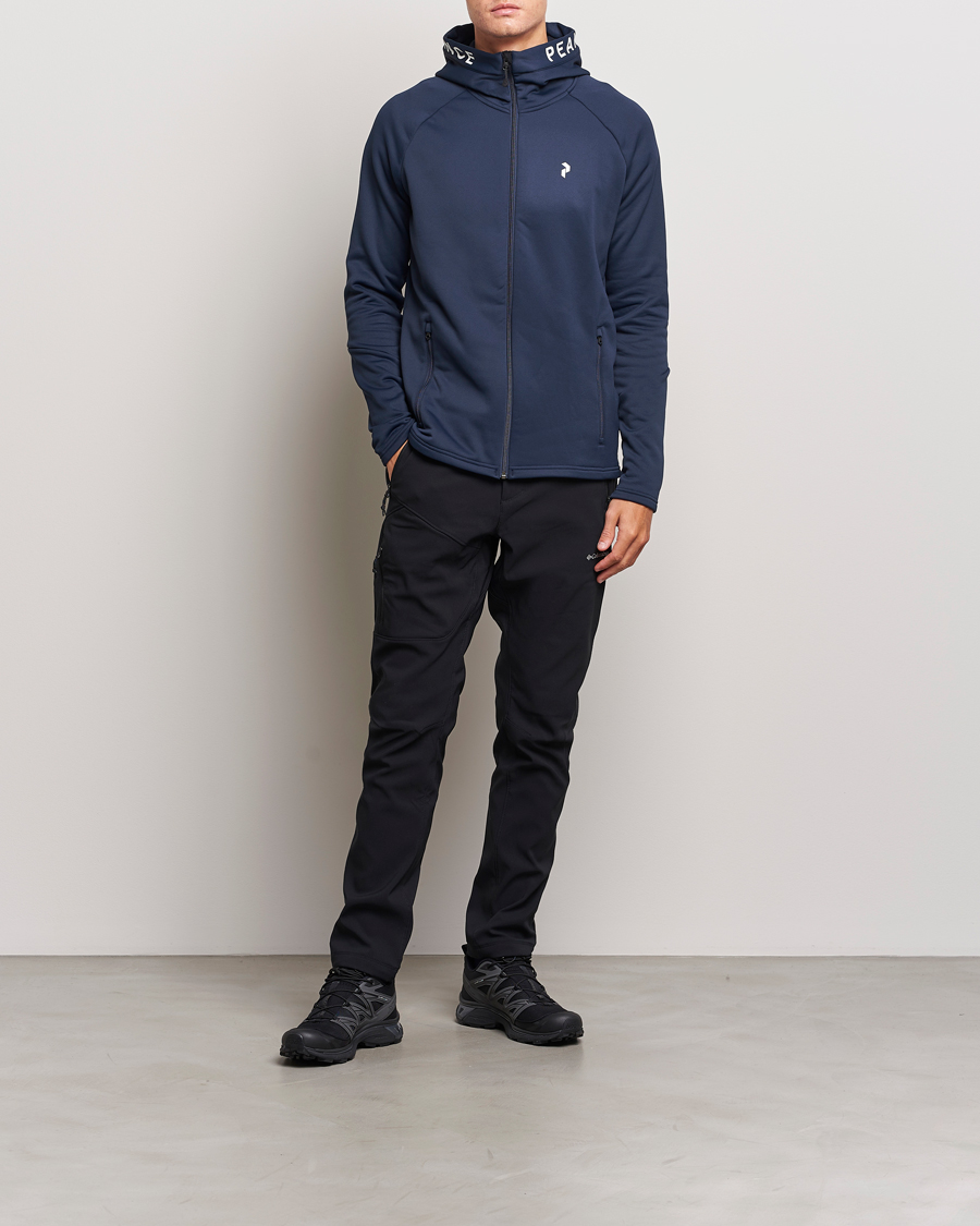 Herre | Gensere | Peak Performance | Rider Hooded Full Zip Blue Shadow