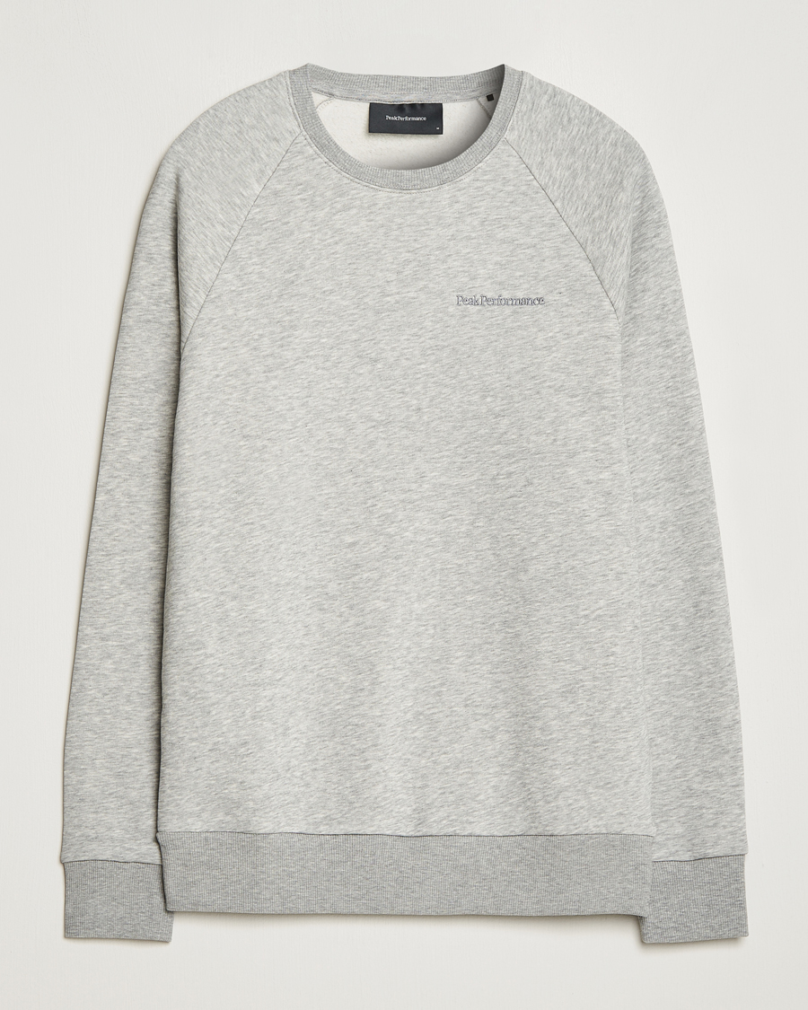 Herre | Gensere | Peak Performance | Original Logo Crew Neck Sweatshirt Grey Melange