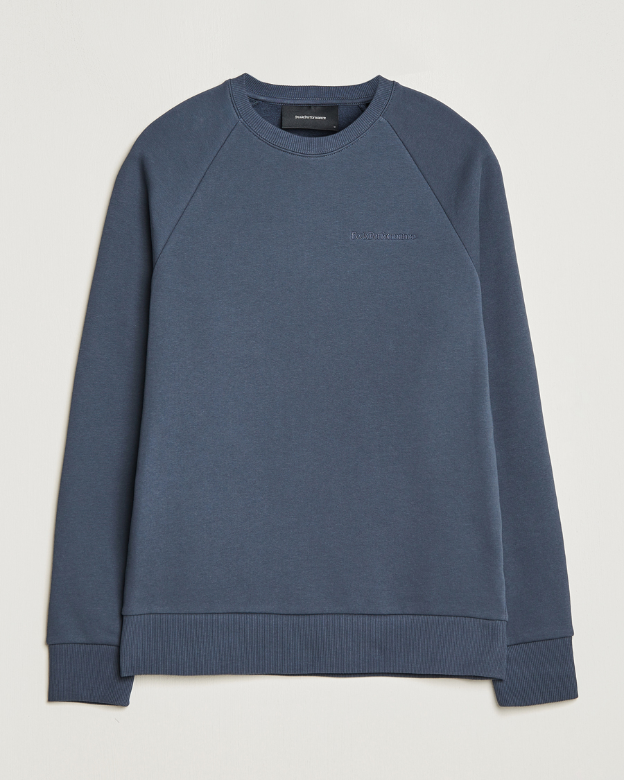 Herre | Gensere | Peak Performance | Original Logo Crew Neck Sweatshirt Omber Blue