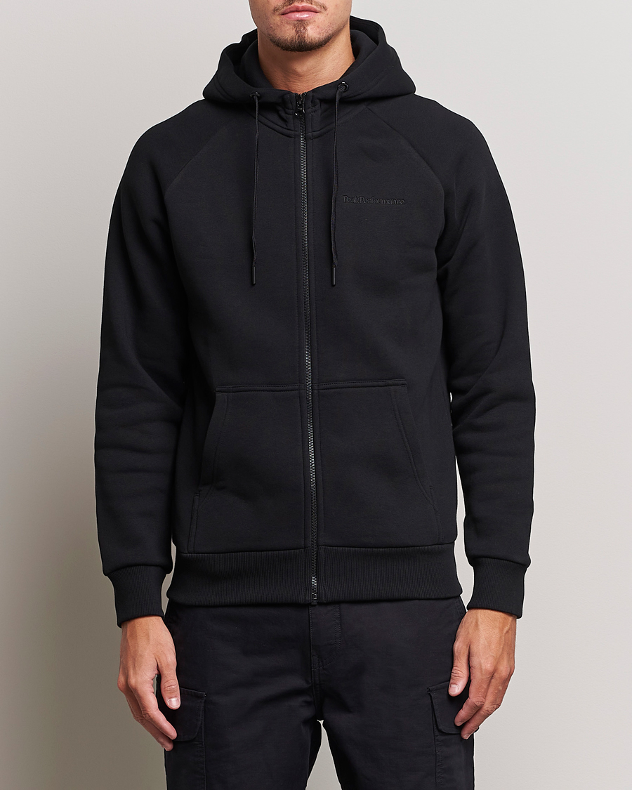 Herre | Gensere | Peak Performance | Original Logo Full Zip Hoodie Black