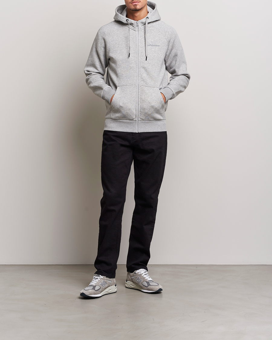 Herre | Gensere | Peak Performance | Original Logo Full Zip Hoodie Grey Melange