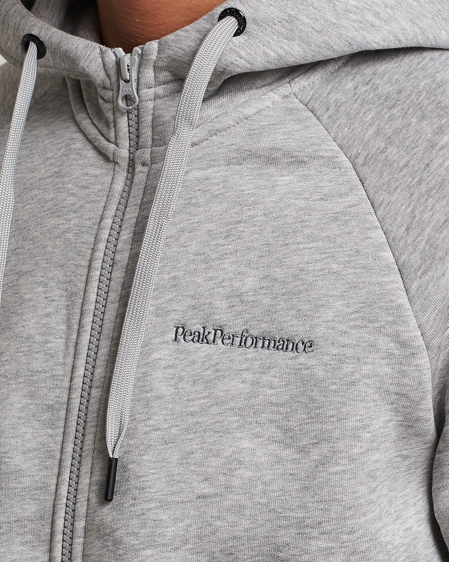 Herre | Gensere | Peak Performance | Original Logo Full Zip Hoodie Grey Melange