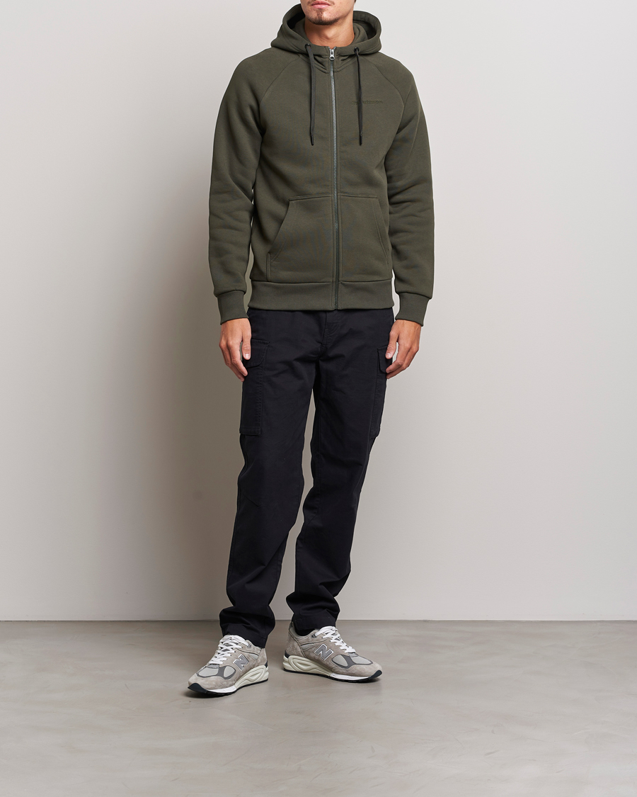 Herre | Gensere | Peak Performance | Original Logo Full Zip Hoodie Olive Extreme