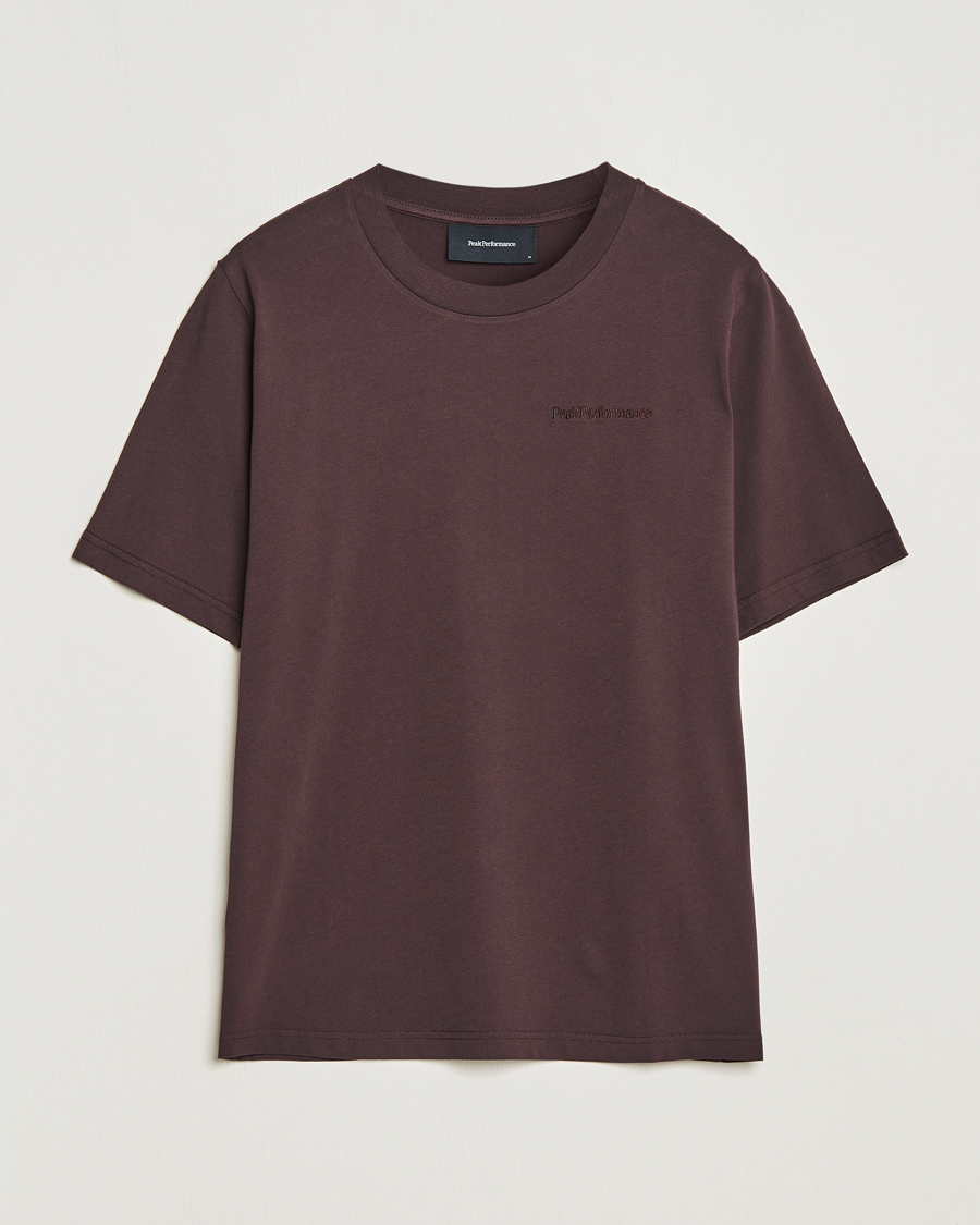 Herre | T-Shirts | Peak Performance | Original Logo Crew Neck T-Shirt Desert Plum