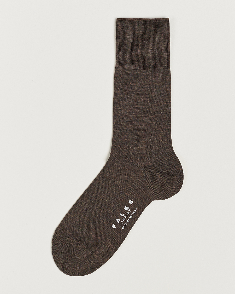 Herre | Undertøy | Falke | Airport Socks Brown Melange