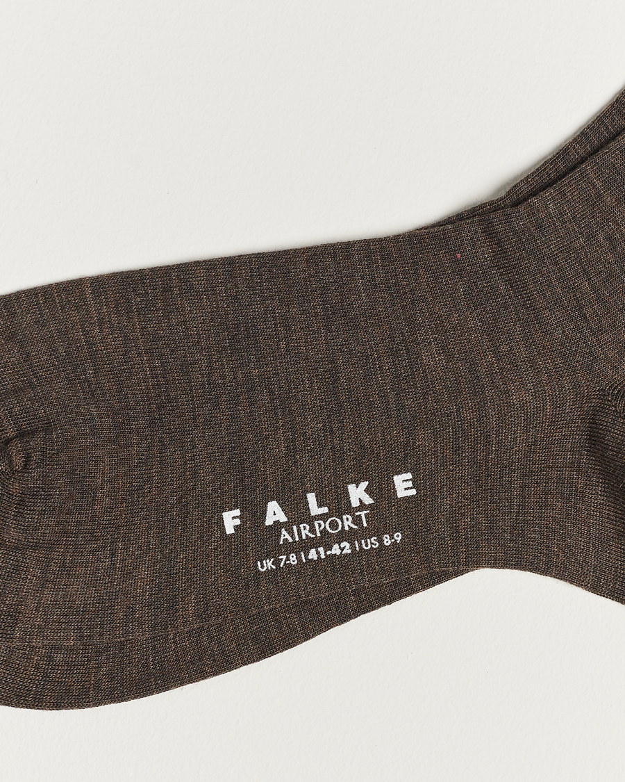 Herre | Undertøy | Falke | Airport Socks Brown Melange