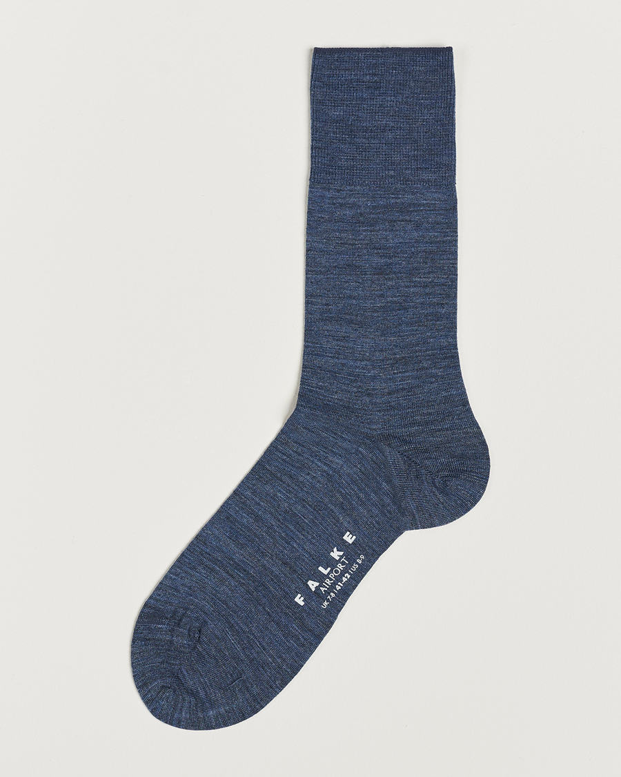Herre | Undertøy | Falke | Airport Socks Dark Blue Melange