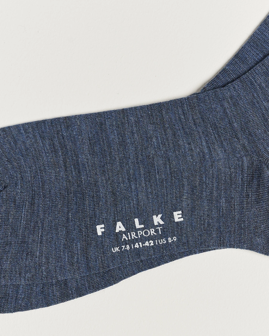 Herre |  | Falke | Airport Socks Dark Blue Melange
