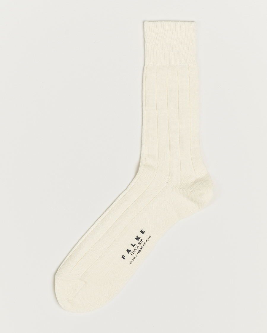 Herre | Undertøy | Falke | Lhasa Cashmere Socks Pearl White