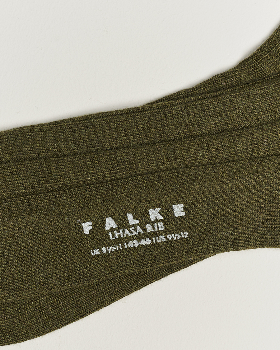 Herre | | Falke | Lhasa Cashmere Socks Artichoke Green