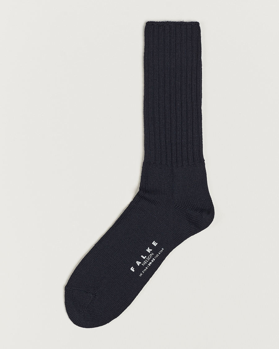 Herre | Sokker | Falke | Nelson Wool Boot Sock Dark Navy