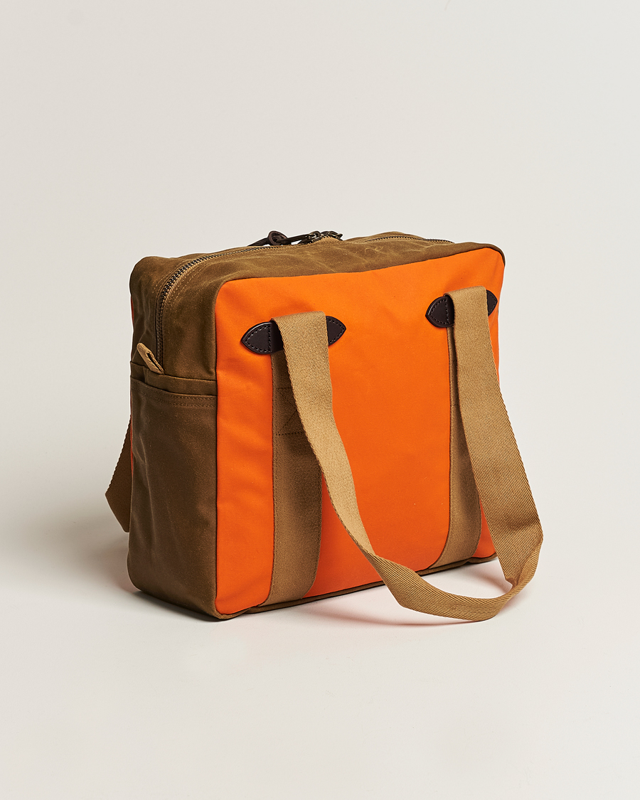 Herre | Filson Tin Cloth Tote Bag Dark Tan/Flame | Filson | Tin Cloth Tote Bag Dark Tan/Flame