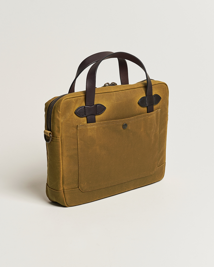 Herre | Dokumentvesker | Filson | Tin Cloth Compact Briefcase Dark Tan