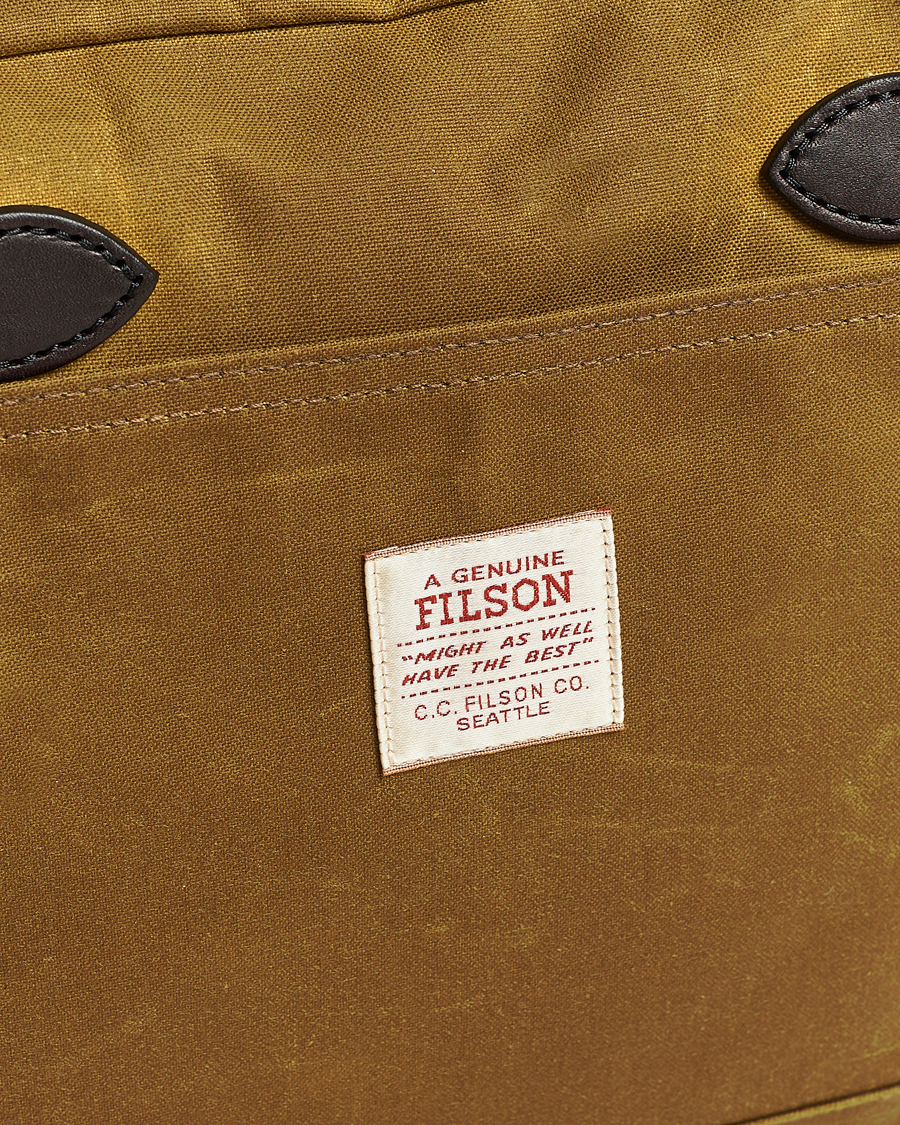 Herre | Vesker | Filson | Tin Cloth Compact Briefcase Dark Tan