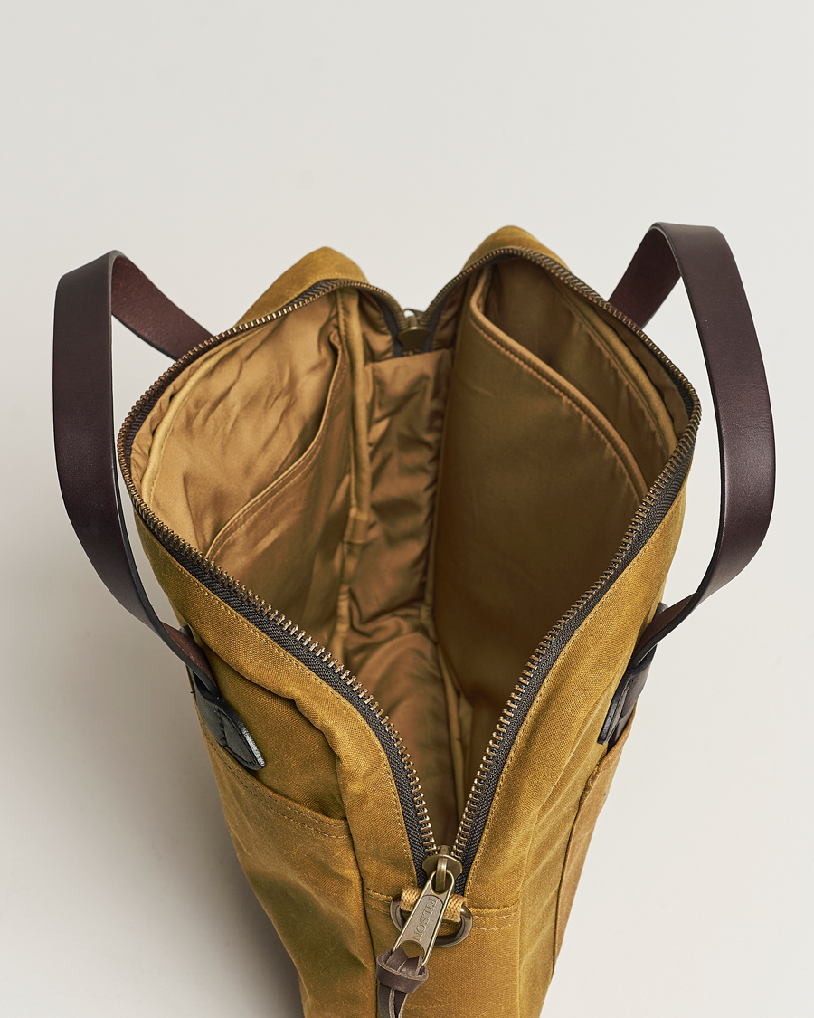 Herre | Vesker | Filson | Tin Cloth Compact Briefcase Dark Tan