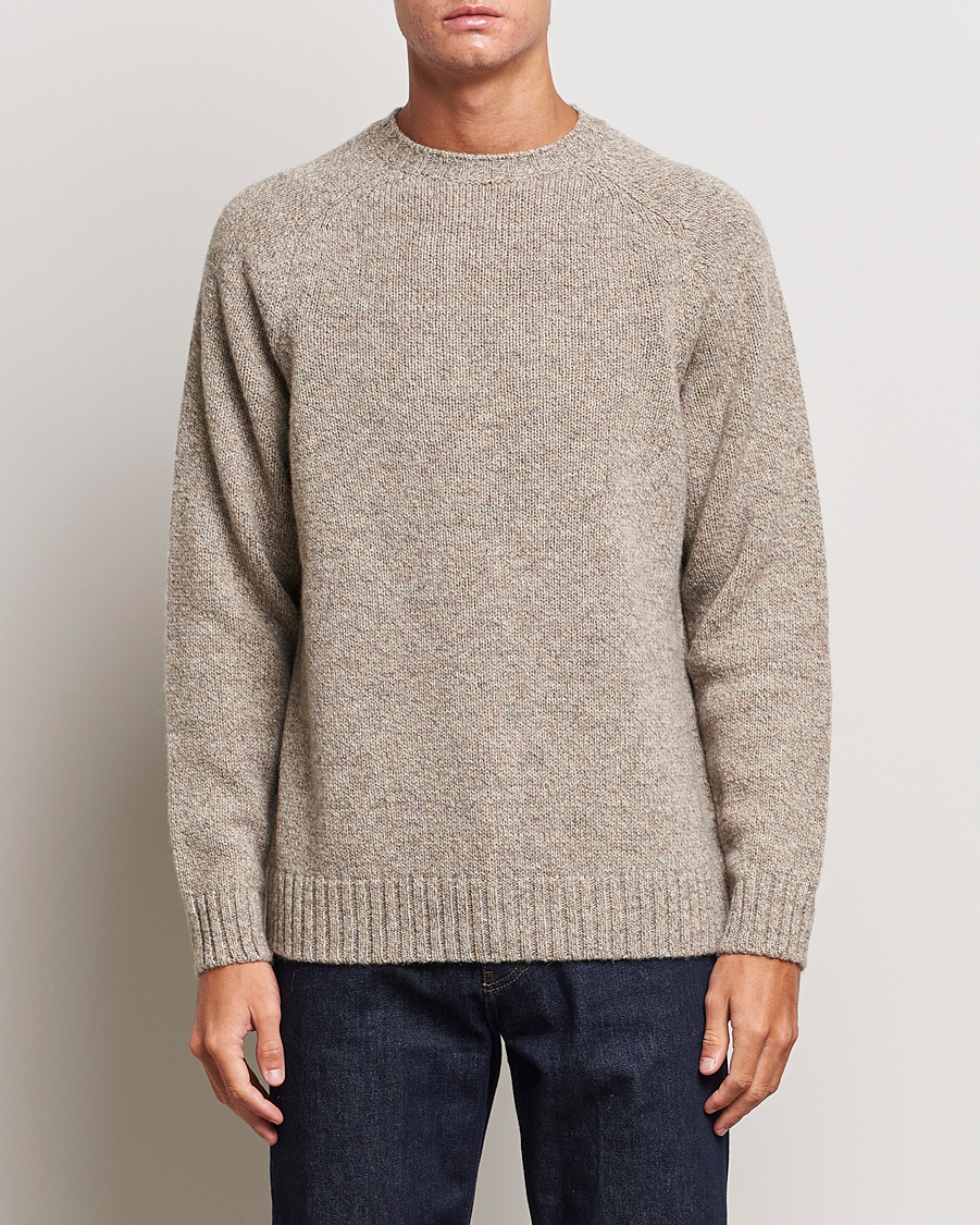 Herre | Gensere | Filson | Irish Wool 5-Guage Knitted Sweater Natural/Brown