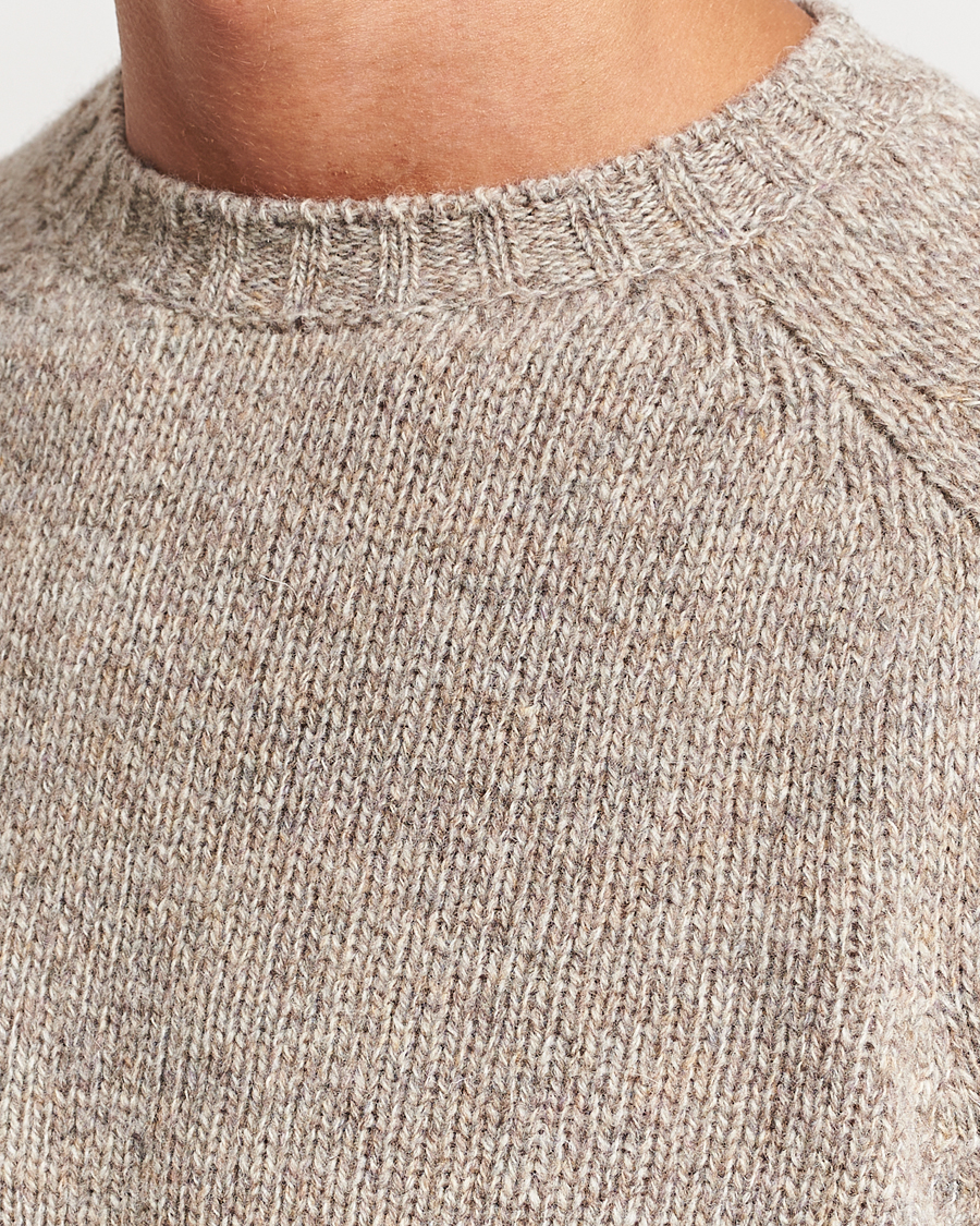 Herre | Gensere | Filson | Irish Wool 5-Guage Knitted Sweater Natural/Brown
