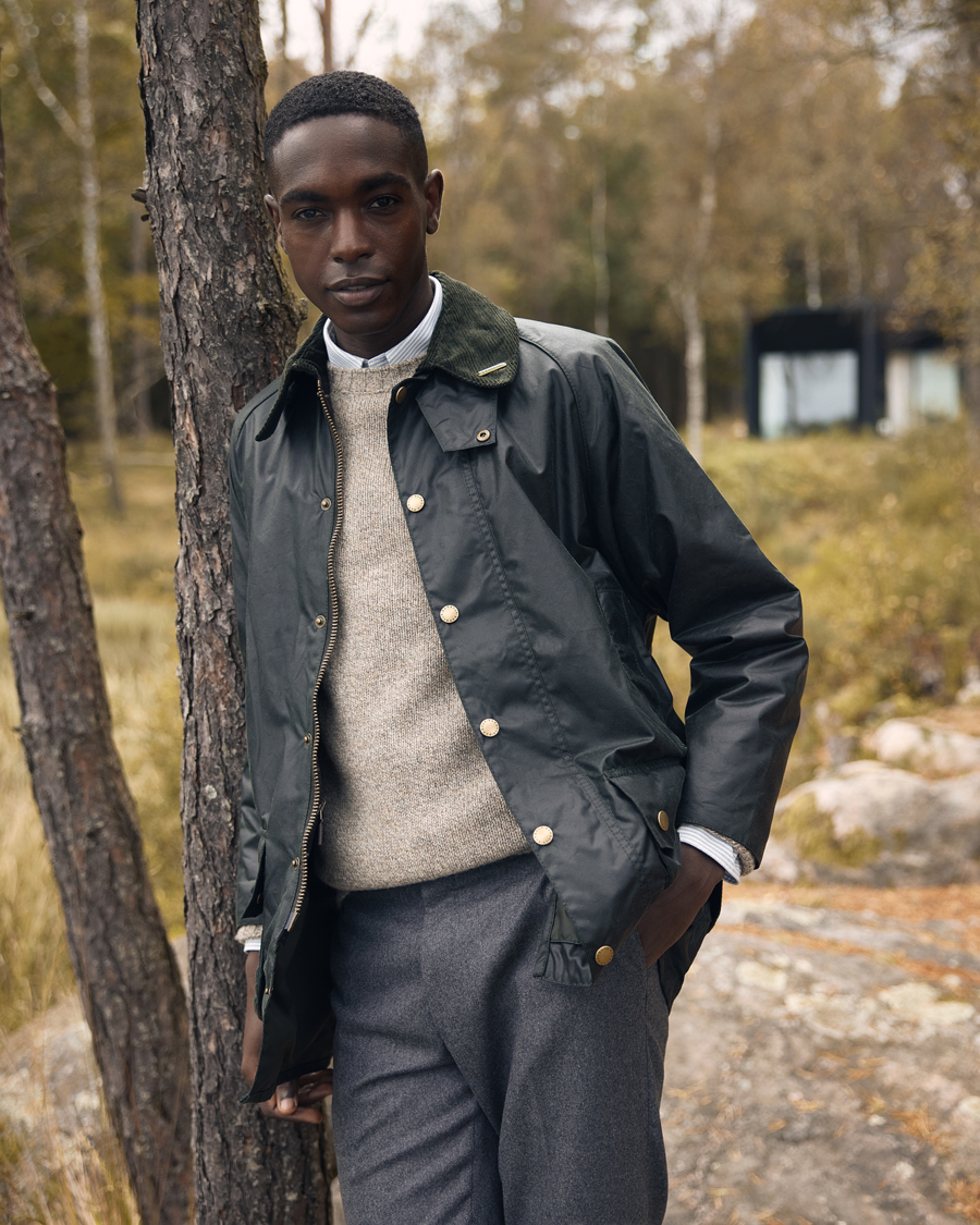 Herre | Gensere | Filson | Irish Wool 5-Guage Knitted Sweater Natural/Brown