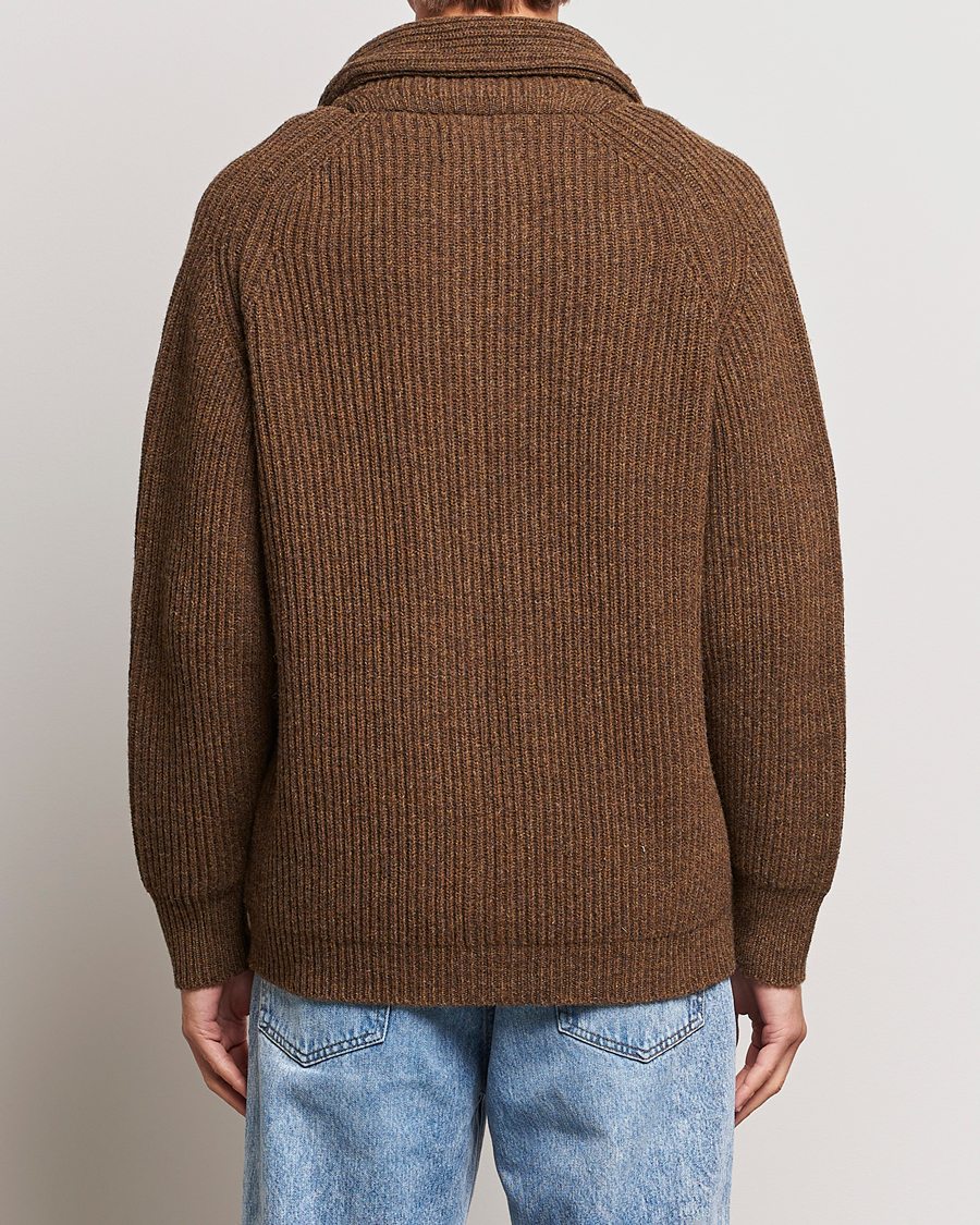 Herre | Gensere | Filson | Bristol Wool Cardigan Brown Heather