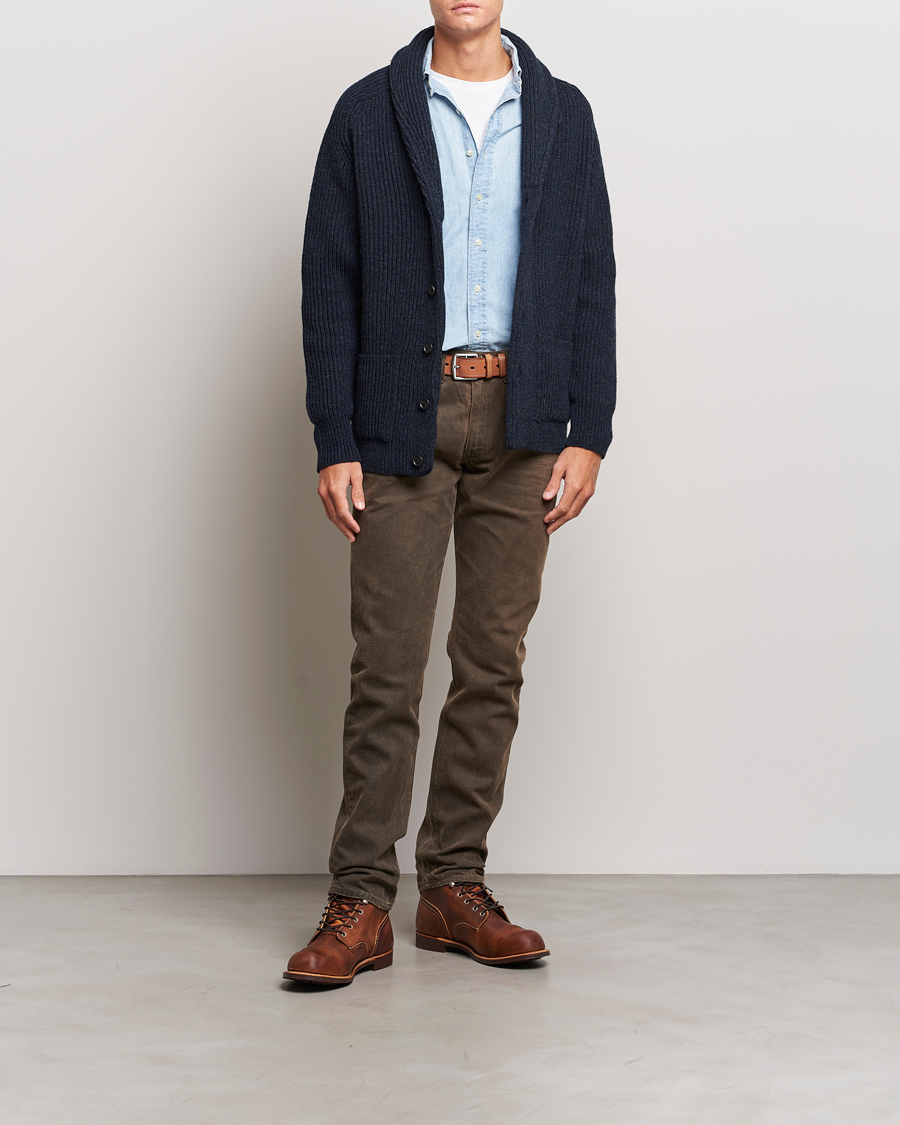 Herre | Gensere | Filson | Bristol Wool Cardigan Dark Navy Heather