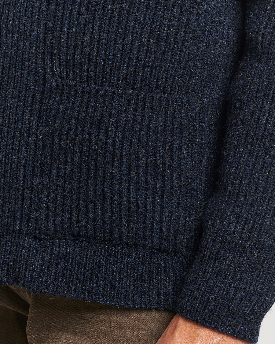 Herre | Gensere | Filson | Bristol Wool Cardigan Dark Navy Heather