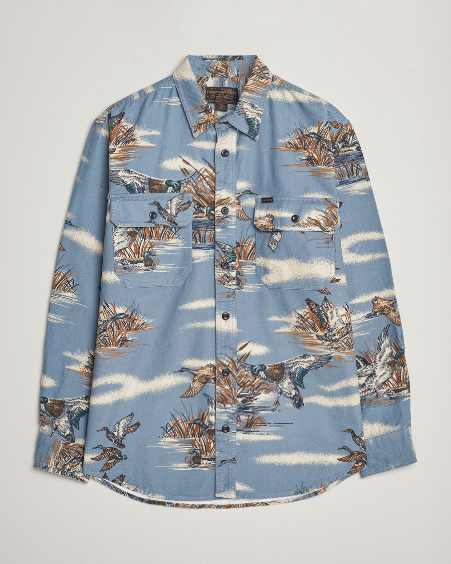 Herre | Skjorter | Filson | Field Flannel Shirt Marsh Scenic/Blue