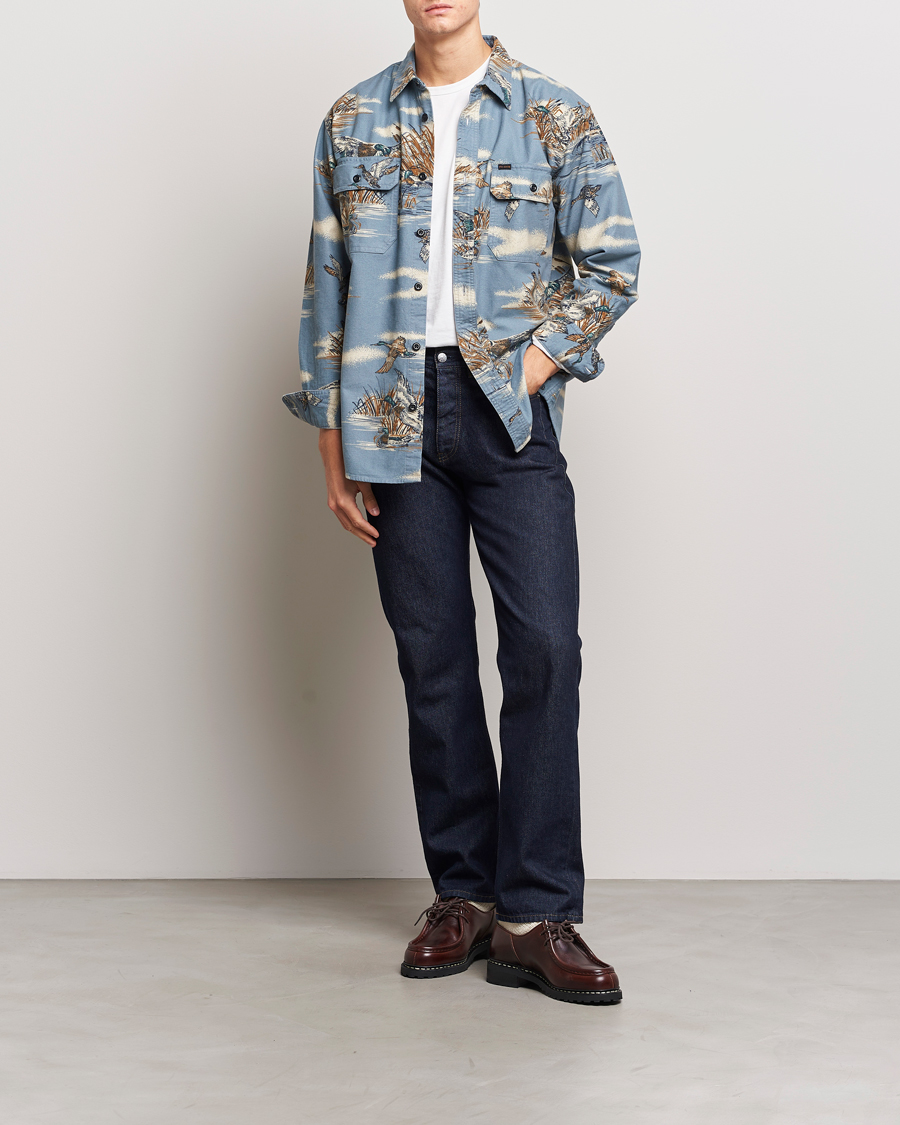 Herre | Skjorter | Filson | Field Flannel Shirt Marsh Scenic/Blue