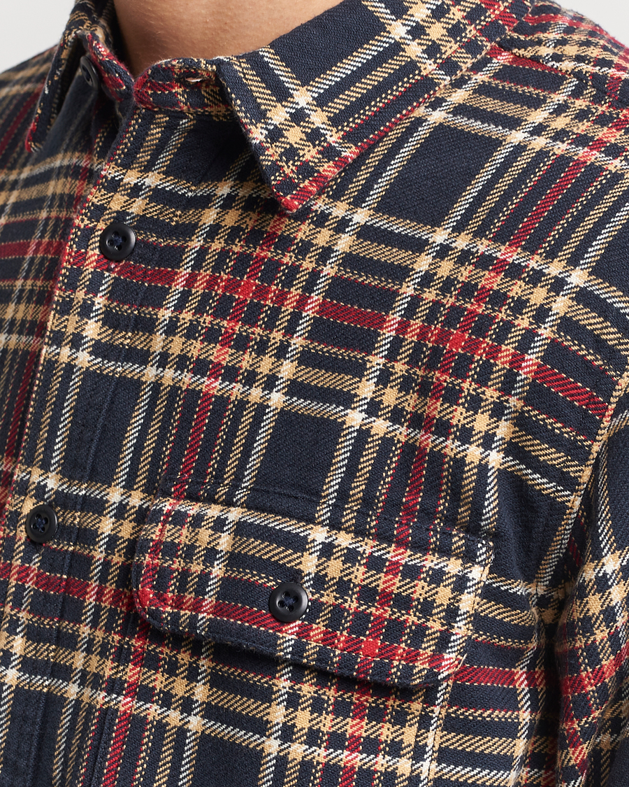 Herre | Skjorter | Filson | Vintage Flannel Work Shirt Navy/Ivory Red